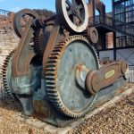 Historic industrial machinery at Tredegar Iron Works in Richmond Virginia