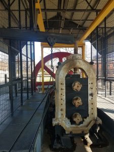 historic ironworking equipment at Tredegar Iron Works in Richmond Virginia