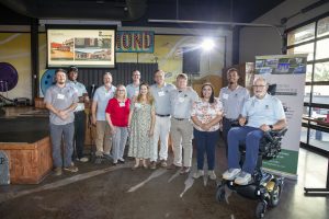 Zannino Engineering employees and leadership pose for a group photo during the company's 35th anniversary celebration at River City Roll.
