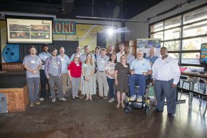 Current and former Zannino Engineering employees and leadership gather for a group photo at the company's 35th anniversary celebration.
